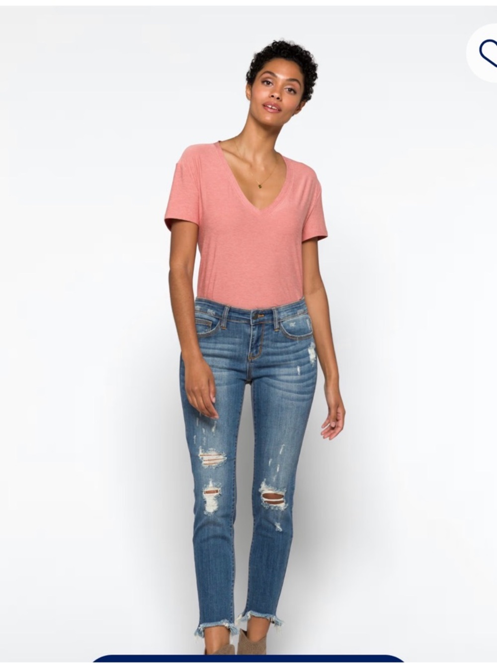 Judy Blue Distressed Slim Fit Women's Peter Skinny Jeans - Blue